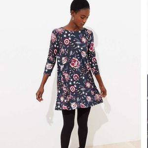 Loft back bow swing dress